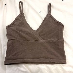 brandy melville amara tank in brown